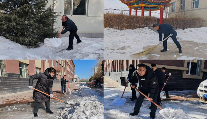 迎“寒”而上    浴“雪”奮戰    全院教職員工攜手譜寫雪中勞動贊歌